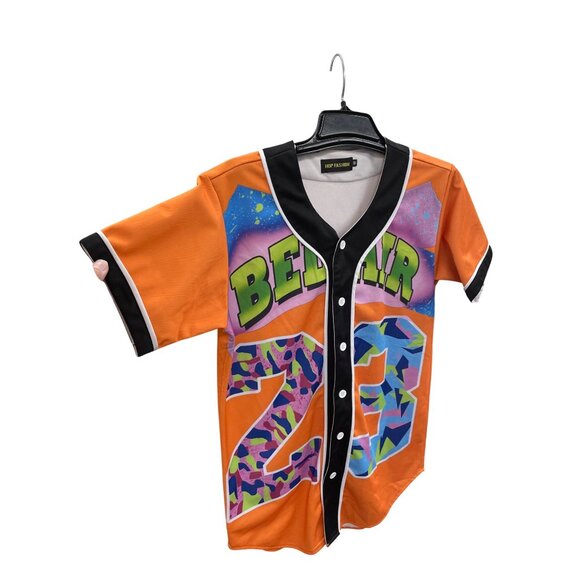 Hop Fashion Bel-Air 23 womans orange green Jersey Size M SKU 8420 - Picture 2 of 16